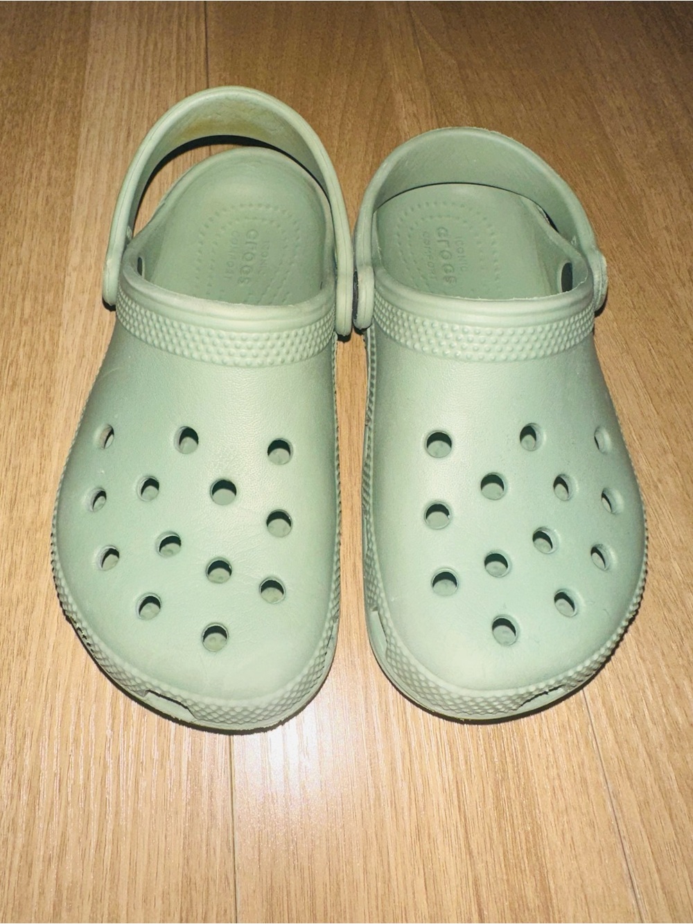 CROCS Kids Sage Green Classic Clog Sandals